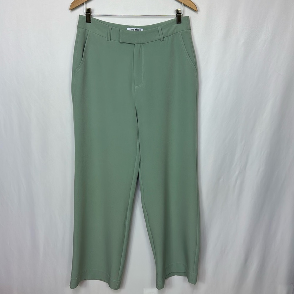 Steve Madden Wide Leg Pants Size M Sage Women’s High Rise